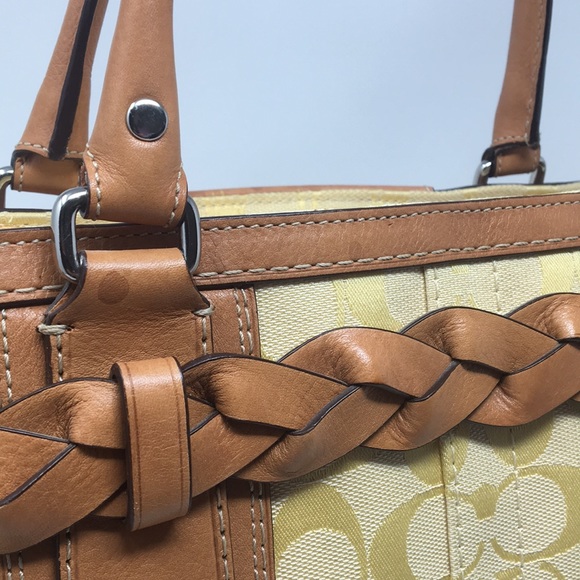 COACH Hampton Signature Carryall Satchel F13068 - Picture 13 of 16